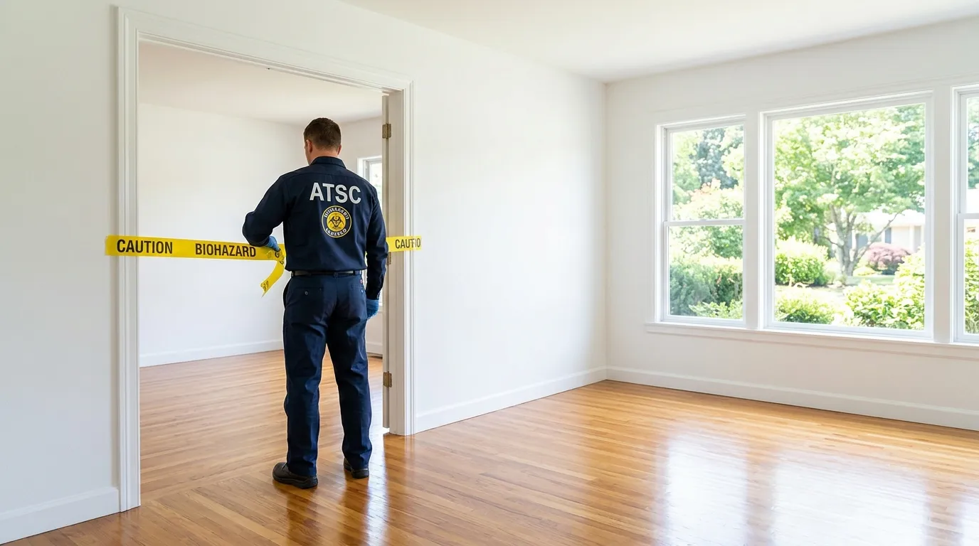 Certified biohazard cleanup crew performing Trauma Scene Cleanup in Parkside